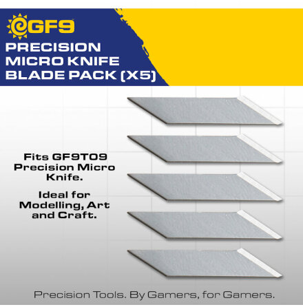 GF9 Tools: Precision Micro Knife Blade Pack (x5)