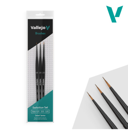 Vallejo Brush definition set synthetic hair (4/0,3/0,2/0)