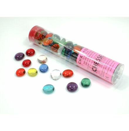Assorted Crystal Glass Stones (Qty 40 or more in 4 inch Tube)