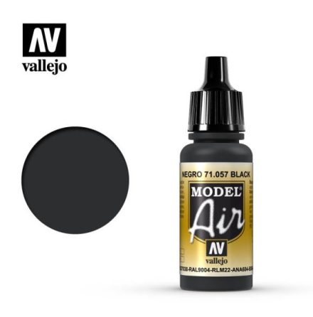 BLACK (VALLEJO MODEL AIR) (6-pack)