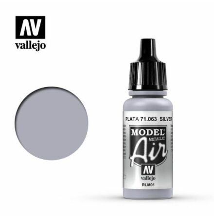 METALLIC SILVER (VALLEJO MODEL AIR) (6-pack)