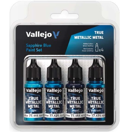 SAPPHIRE BLUE PAINT SET (VALLEJO TRUE METALLIC METAL) SAPPHIRE BLUE PAINT SET (VALLEJO TRUE METALLIC METAL)