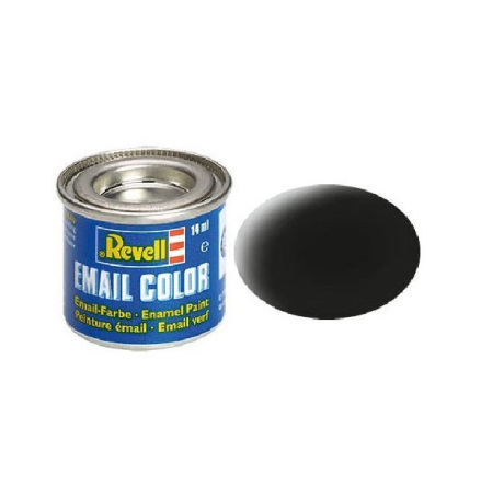 REVELL Enamel 14 ml. black, mat (6-pack)