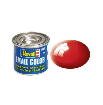 REVELL Enamel 14 ml. fiery red, gloss (6-pack)