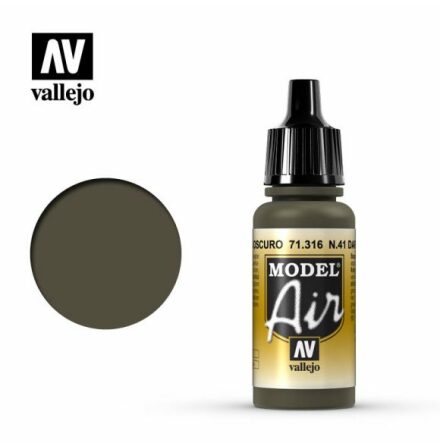 MI. N41 DARK OLIVE DRAB (VALLEJO MODEL AIR) (6-pack)