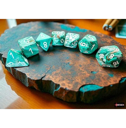 Marble Oxi-Copper�/white Mega-Hedral� 7-Die Set