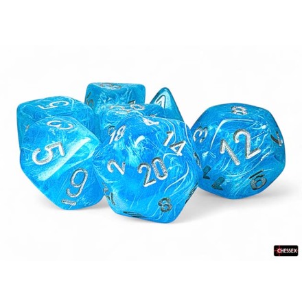 Luminary&trade; Sky/silver Mega-Hedral� 7-Die Set