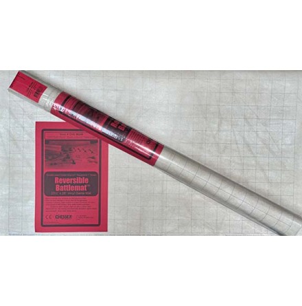 Reversible Battlemat 1inch squares and 1 inch hexes (23,5 x 26 inch)