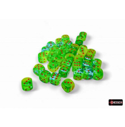 Gemini� 12mm d6 Plasma Green-Teal/orange Dice Block� (36 dice)