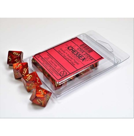 Scarab� Scarlet�/gold Set of Ten d10s