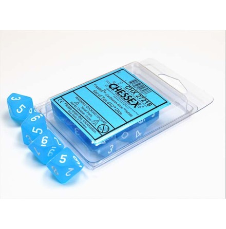 Frosted� Caribbean Blue�/white Set of Ten d10s