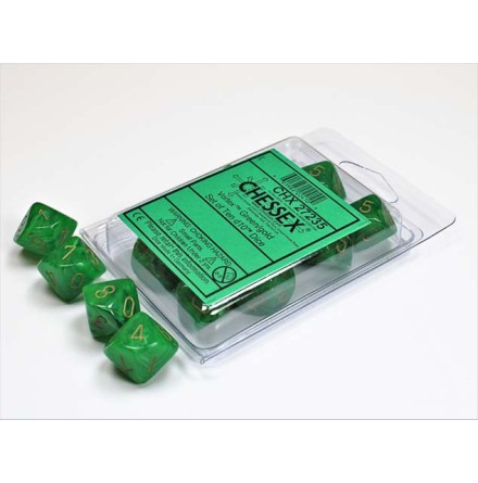 Vortex� Green/gold Set of Ten d10s
