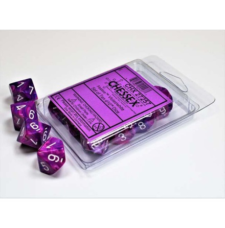 Festive� Violet/white Set of Ten d10s