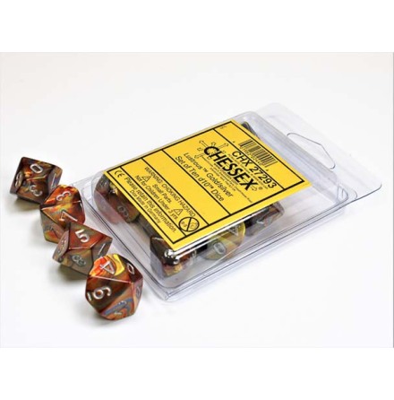 Lustrous� Gold/silver Set of Ten d10s