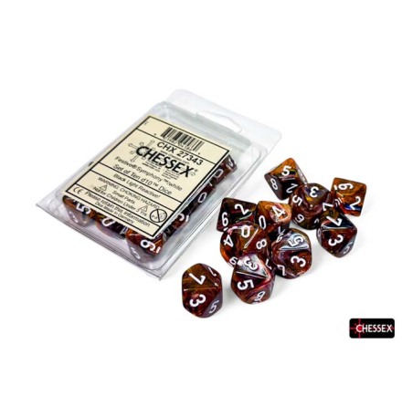 Festive� Symphony&amp;trade;/white Set of Ten d10s