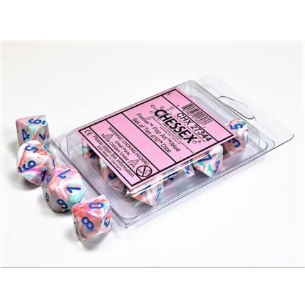 Festive� Pop Art�/blue Set of Ten d10s