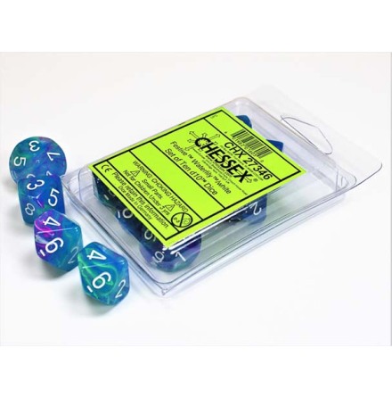 Festive� Waterlily�/white Set of Ten d10s