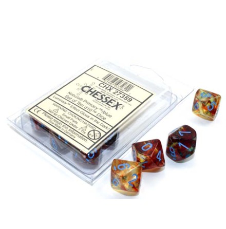 Nebula� Primary�/blue Luminary� Set of Ten d10s