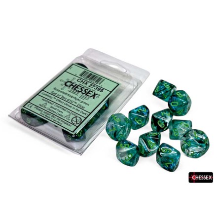 Borealis� Kelp/light green Luminary� Set of Ten d10s