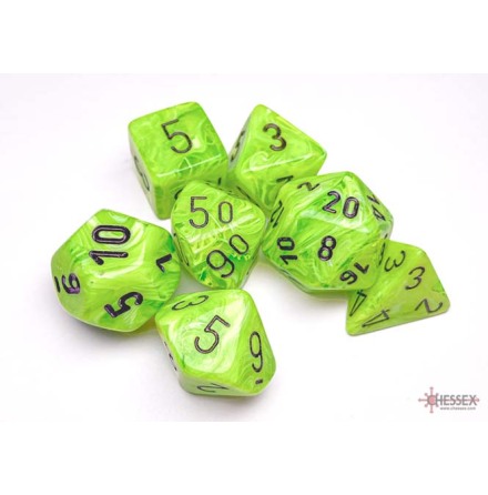 Vortex Bright green/black 7-Die Set
