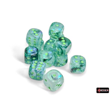 Borealis� 16mm d6 Kelp/light green Luminary� Dice Block� (12 dice)