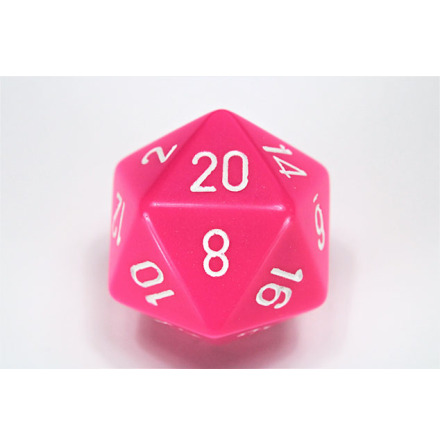 Opaque 34mm Pink/white d20