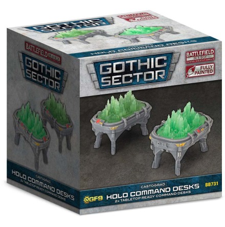 BIAB Gothic Sector: Castograd Holo Command Desk (x2) 32mm scale