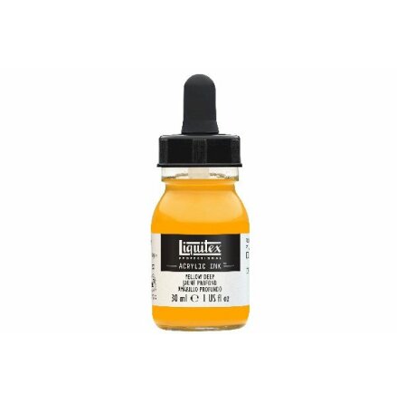 LIQUITEX ACRYLIC INK 30ML YELLOW DEEP 295