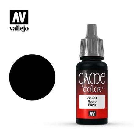 BLACK (VALLEJO GAME COLOR) (6-pack)