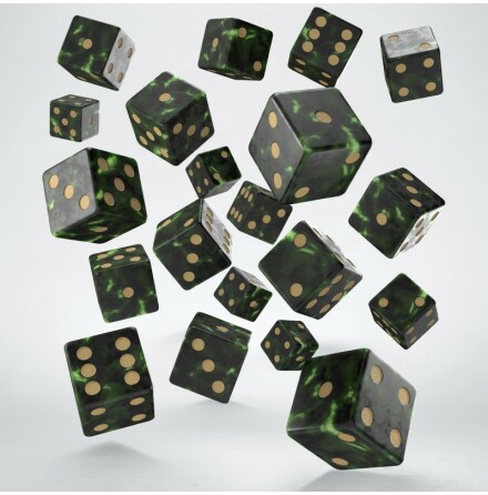 Full Pack of D6s: Bottle green &amp; Gold