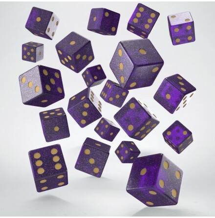 Full Pack of D6s: Shimmering Purple &amp; Gold