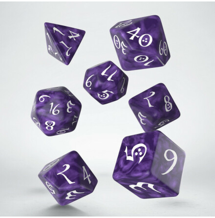 Classic RPG Lavender &amp; white Dice Set (7)