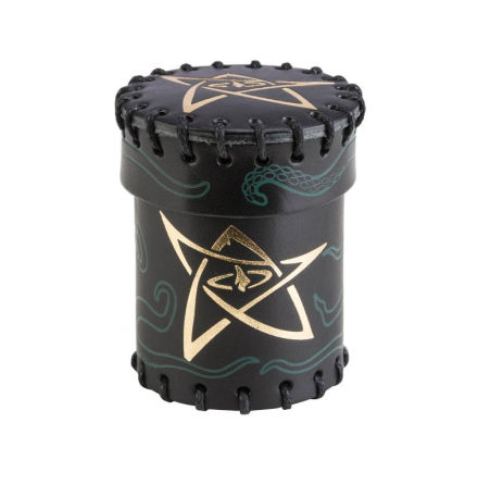 Call of Cthulhu Black &amp; green-golden Leather Dice Cup