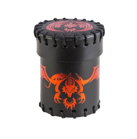 Flying Dragon Black &amp; red Leather Dice Cup