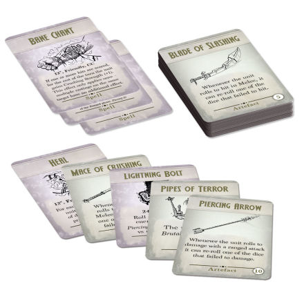 Kings of War 3rd Edition Spell &amp; Artefact Cards