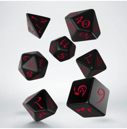 Classic RPG Black &amp; red Dice Set (7)