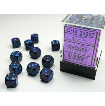 Speckled 12mm d6 Cobalt Dice Block (36 dice)