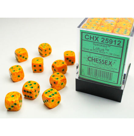 Speckled 12mm d6 Lotus Dice Block (36 dice)