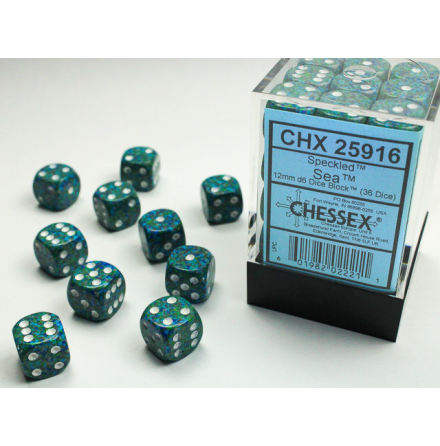 Speckled 12mm d6 Sea Dice Block (36 dice)