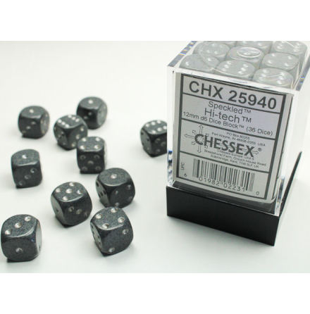 Speckled 12mm d6 Hi-Tech Dice Block (36 dice)