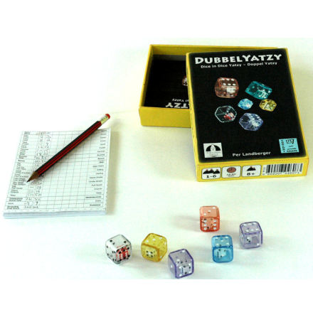 DUBBELYATZY / DICE-IN-DICE YATZY / DOPPELYATZY (Rules in Swe, Eng, Ger)