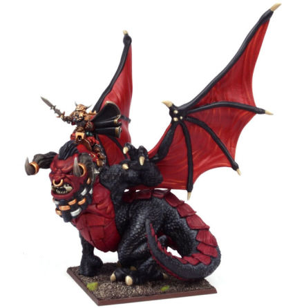 Abyssal Dwarf Iron-caster on Great Winged Halfbreed (Mantic Direct)