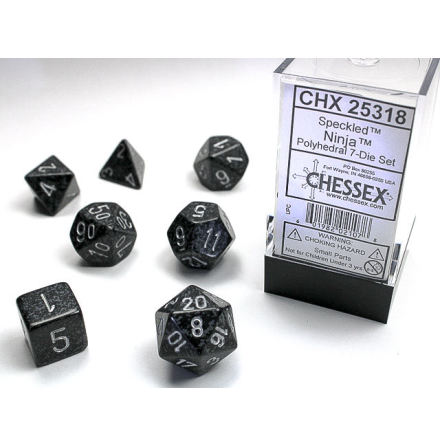 Speckled Polyhedral Ninja 7-Die Set