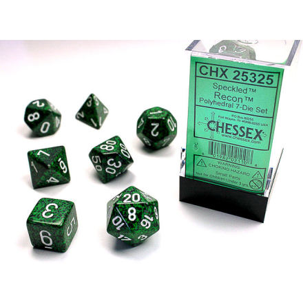 Speckled Polyhedral Recon 7-Die Set