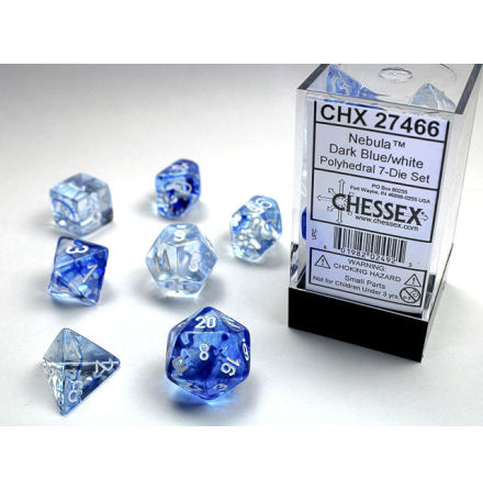 Nebula Dark blue/white 7-Die Set