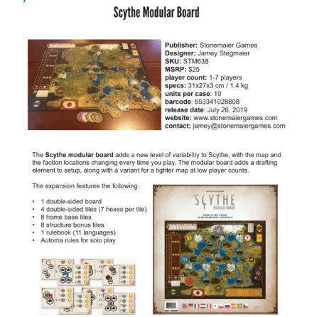 Scythe: Modular Board