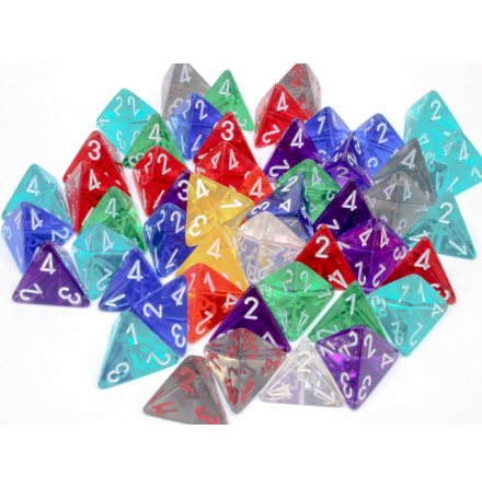 Bag of 50 Translucent d4