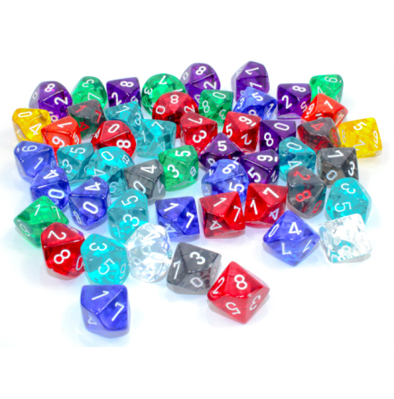 Bag of 50 Translucent d10