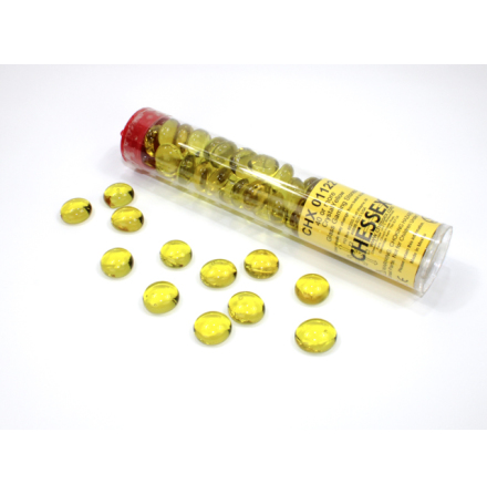 Yellow Glass Stones (Qty 40 or more in 4 inch Tube)