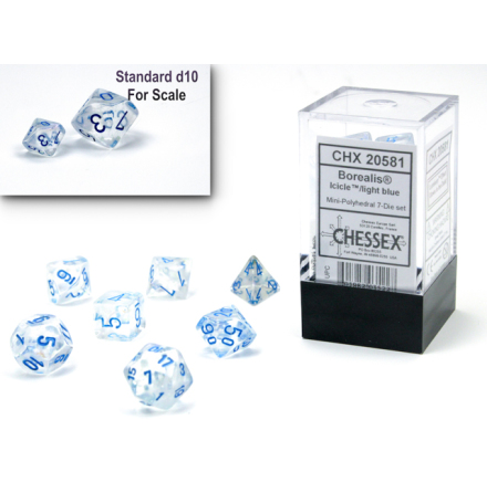 Borealis Mini-Polyhedral Icicle/light blue Luminary 7-Die Set